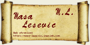 Maša Lešević vizit kartica